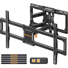 Perlegear PGLF12-E TV Wall Mount Swivelling Tilting for 42-84 Inch Flat & Curved TVs up to 60 kg, Maximum VESA 600 x 400 mm