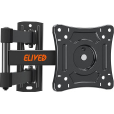 ELIVED EV026 Monitor Wall Mount Swivelling and Tilting for Most 14-30 Inch Screens up to 15 kg, Max VESA 100 x 100 mm, TV Wall Mount for LED, LCD, OLED Flat/Curved TVs