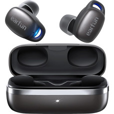 EarFun Bluetooth Headphones in Ear, Free Pro 2 Wireless with 6 Mics QuietSmart™ 2.0 Hybrid Active Noise Cancelling, Transparent Mode, 30 Hours Battery, IPX5 Waterproof, Wireless Charging