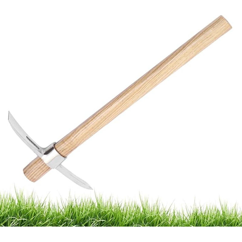 Aizuoni Pickaxes, Pickaxes for Digging, Efficient Garden Pick Axe Pickaxe 2-in-1 Mattock, Garden Pickaxe, Hand Pickaxe, Stainless Steel Multifunctional Pickaxe Handle for Digging