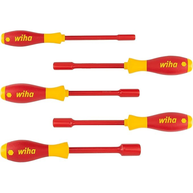 Wiha 322K5 SoftFinish Electric Hex Socket Set, 5 Piece