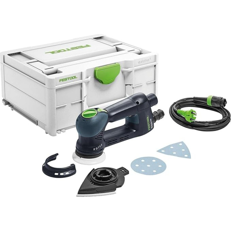 Festool Gear Orbital Sander RO 90 DX FEQ-Plus Rotex (with FastFix Sanding Disc, Sanding Shoe, Protector), in Systainer
