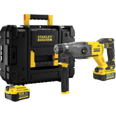 Stanley FatMax SFMCH900M22 18V SDS-plus Cordless Combination Hammer (4.0 Ah, 2.0 Joules Impact Energy, Brushless Motor, Hammer/Drill/Chisel Function, with Drilling Depth Stop, Includes 2 Batteries,