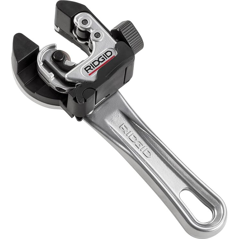 RIDGID 32573 Model 118 2-in-1 Close Quarters AUTOFEED Cutter with Ratchet Handle, 1/4-inch to 1-1/8-inch Tubing Cutter