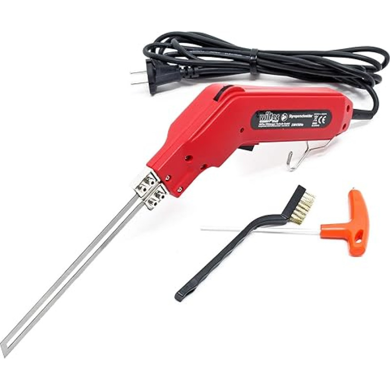 Wiltec Styrofoam Cutter 200 W Fast Heating with 200 mm Blade for Styrofoam, Styrodur & Polystyrene Hard Foam Hot Wire Cutter up to 600 °C