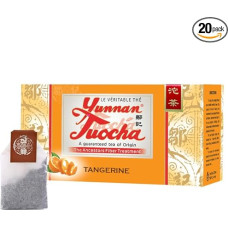Yunnan tuocha Zouji - Mandarinų tuocha arbata - 20 arbatos maišelių (pakuotė po 1 x 20) - 40 g - Garantuotos kilmės arbata iš Kinijos
