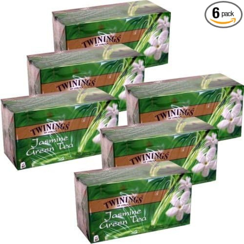 Twinings Tea Bag Green Tea Jasmine 6 x 25 Pieces (Green Tea Jasmine Blossom)