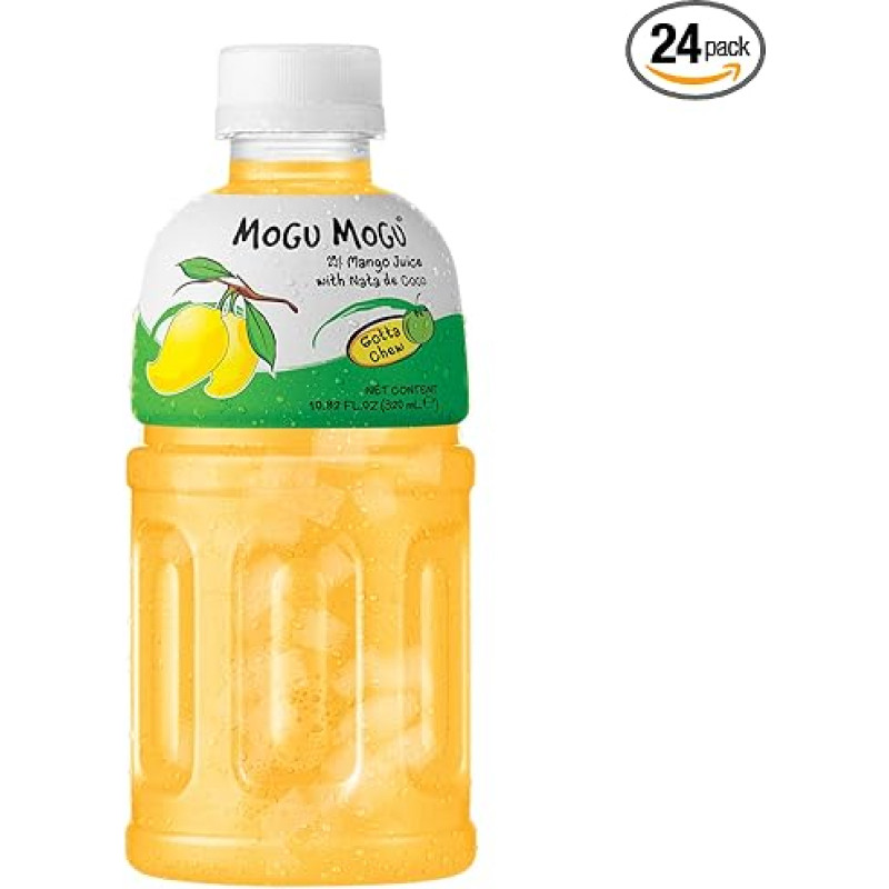 Mogu Mogu Mogu Nata de Coco Vaisių sultys 300 ml Mango Pakuotė 24 vnt.