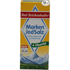 Bad Reichenhaller jodo druska su fluoru, 12 vnt., 500 g pakuotė
