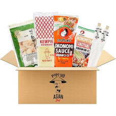 Okonomiyaki Set with Okonomi Sauce, Japanese Mayonnaise, Bonito Flakes, Okonomiyaki Flour (Papa Vo®)