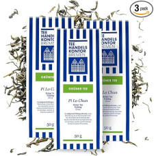 Aukštos kokybės žalioji arbata Pi Lo Chun | Žalioji arbata iš geriausių arbatos sodų iš Kinijos 50 g palaidos arbatos | Aukščiausios kokybės palaidos arbatos | TEE HANDELSKONTOR BREMEN