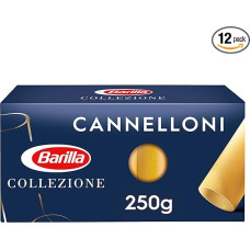 Barilla Collezione Cannelloni Pasta Made of High-Quality Durum Wheat Always al Dente, Pack of 12 (12 x 250 g)
