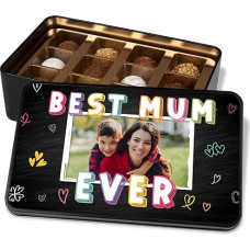 Photo Gift for Mother's Day, Father's Day, Birthday: Chocolate Tin Personalised with Picture 