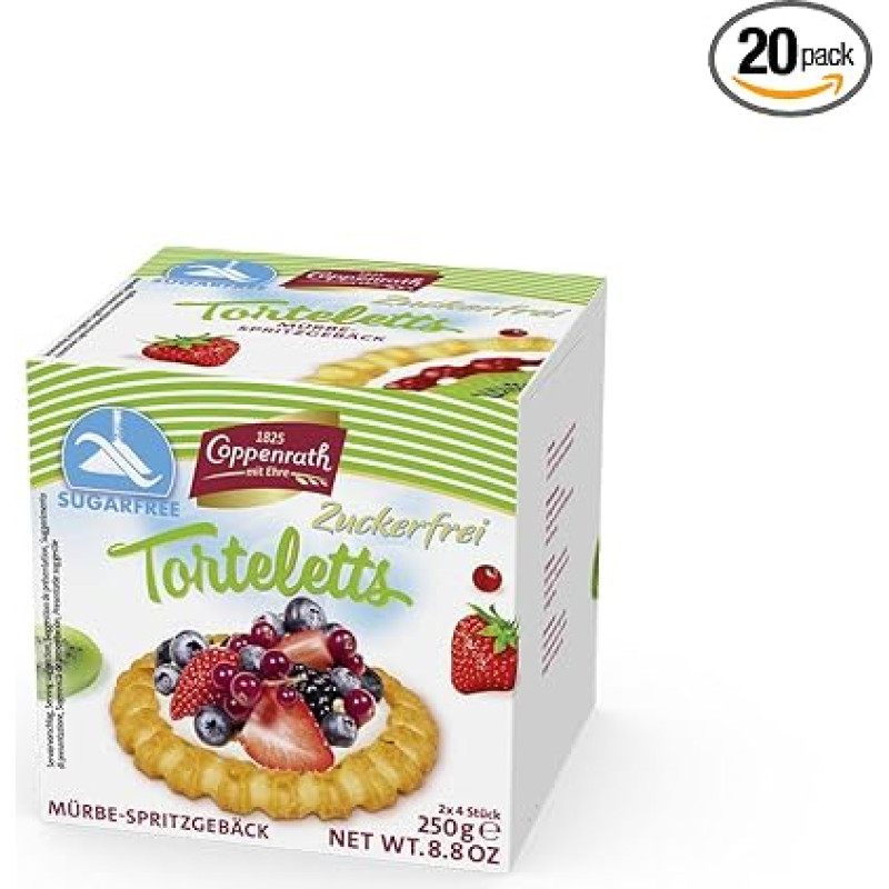 Coppenrath Tortettes Shortbread Biscuit Sugar-Free (20 x 250 g)