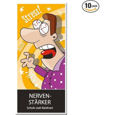 Meybona Greeting Card Replacer Chocolate | Nerve Strengthener | Fairtrade Cocoa | Manufacturer from Germany | Bean to Bar | Fine Chocolate Gift 10 x 100 g Bulk Pack