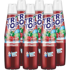 Tri Top Drink Syrup Raspberry 600 ml - Fruity Taste - For a Low-Calorie Soft Drink (Pack of 6)