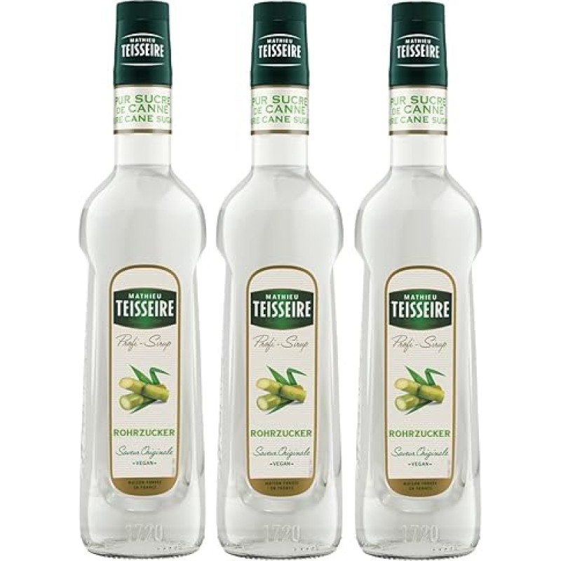 Mathieu Teisseire Drinks Syrup Cane Sugar 0.7 L Cocktails (Pack of 3)