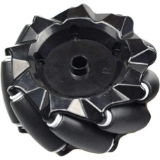 BTFWM 80 mm arba 97 mm visakryptis Mecanum plastikinis ratas susideda iš 9 apatinių ratų, varomų nepriklausomai 