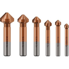 KURSTOL grąžtų rinkinys - M35 HSS kobaltu dengti grąžtai nerūdijančiam plienui, geležiai, aliuminiui, variui, 6 vnt., 6,3 mm - 20,5 mm skersmens grąžtai su įstrižomis įstrižomis galvutėmis, apvalus kotas, fiksuotas