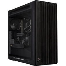 ASUS ProArt PA602 Wood Edition E-ATX kompiuterio korpusas su grūdintu stiklu (sertifikuota mediena, iš anksto sumontuoti sistemos ventiliatoriai ir vaizdo plokštės laikiklis, 420 mm radiatorius, infraraudonųjų spindulių dulkių jutiklis, C tipo USB 20Gbps)