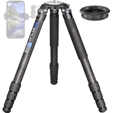 WEYLLAN Anglies pluošto trikojis 160 cm, sunkus trikojis Anglies pluošto trikojis su 40 mm koja, profesionalus didelis vaizdo trikojis filmams įrašyti, DSLR fotoaparatams, žiūronams, rutulinė galvutė, 40 kg apkrovos talpa