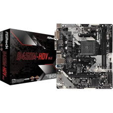 ASRock B450M-HDV R4.0 Socket AM4/ AMD Promontory B450/ DDR4/ SATA3&USB3.1/ M.2/ A&GbE/MicroATX Motherboard