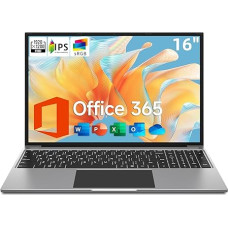 jumper Nešiojamasis kompiuteris 16 colių FHD IPS 1200p ekranas, 4 GB RAM, 128 GB SSD iki 2,5 GHz 