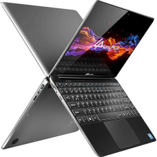 LincPlus 1315E Laptop Notebook 13.3 Inch Full HD Celeron N4000 4GB RAM 64GB eMMC Fanless Compact Metal Netbook with QWERTZ Keyboard Layout Windows 10 S