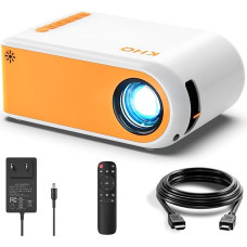 Mini Projector, Vamvo YG300 Pro Mini Projector, Portable Film Projector 1080p Supports Kids Gift, Home Theater, Compatible with Smartphone / Laptop / PS4 / Firestick