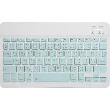Dpofirs 10 Inch Multilingual Little Green Wireless Smart Bluetooth Paired Keyboard, Ultra Thin Portable Wireless Keyboard, Compatible with Computer Tablet Laptop (Thai)
