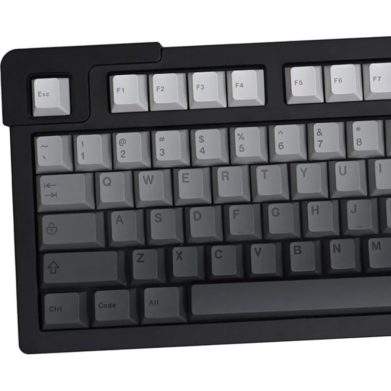 Gradient Grey Keycaps 125 Keys PBT Dye Sub Cherry Profile Keycaps Set Fit for 61/64/87/104/108 Cherry Mx Switch Mechanical Keyboard