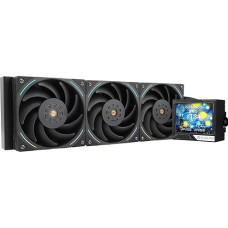Thermalright Mjolnir Vision 360 Argb Black CPU AIO Cooler, IPS LCD Screen with 320 x 240 Resolution, for AM5 & LGA 1700/1851, Powerful 360 Specs Water Cooling with 3.5 Inch Removable Display