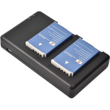 DSTE 2 dalių atsarginių baterijų rinkinys EN-EL22 baterija + dvigubas USB įkroviklis, suderinamas su Nikon 1 J4, 1 S2