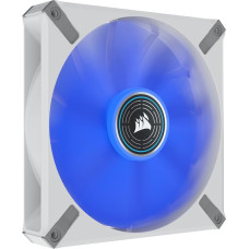 Corsair ML140 LED Elite 140 mm PWM Fan with White Frame (CORSAIR AirGuide Technology, Magnetic Levitation Bearing, Up to 1,600 rpm, Eight Bright LEDs, Low Noise, High Airflow) Single Pack - Blue