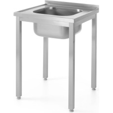 Hendi Plieninis stalviršio stalas su viena kriaukle 600x600 mm - 811849