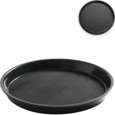 Hendi Neslystantis apvalus padėklas su apvadu Ø 32 cm - juodas