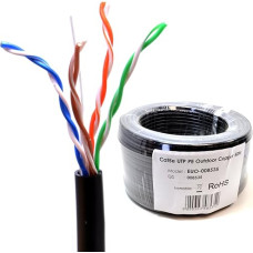 Outdoor CAT5e Outdoor Use Copper Ethernet Network Cable Roll UTP 50 m Black [50 Metres/50 m]