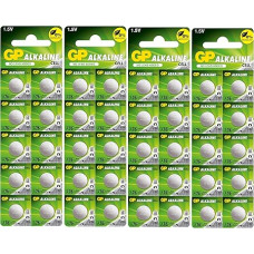 LR44 GP baterijos LR44 mygtukinių elementų baterijos, taip pat žinomos kaip AG13/A76 Tinka žaislams, skaičiuotuvams, televizoriaus nuotolinio valdymo pulteliams, laikrodžiams ir kt.