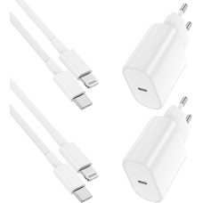 2 Pack Quick Charger 3 m, 20 W USB C Charger with Charging Cable 3 M Original, Type C Charging Plug, Power Adapter Power Supply with 10 ft Lightning Cable for Apple iPhone 13/12/11/14 Pro