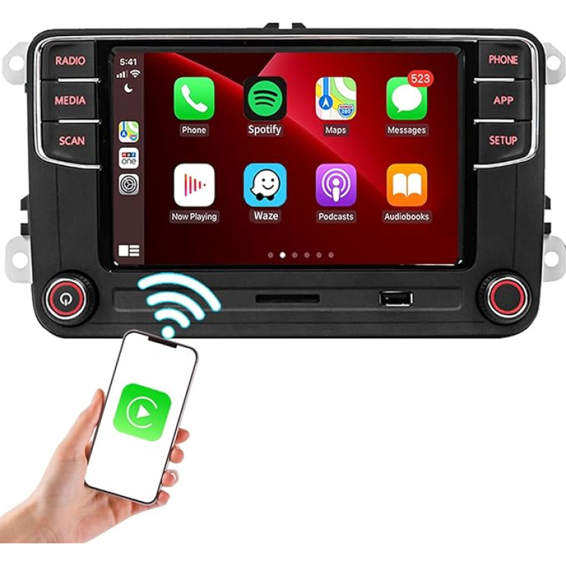 SCUMAXCON Car Radio RCD360 PRO3 PROIII Wireless Carplay Android Car Bluetooth 6.5 Inch Touchscreen RVC USB Car Radio RCD330 for VW Golf MK5 MK6 Passat Tiguan Polo Caddy Jetta EOS CC