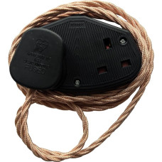 Vintage Electric Extension Cable with Stunning Rose Gold (Black Plug)