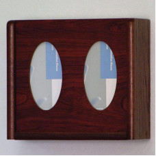 Holzhammer-GBW11 2MH 2 Pocket Glove and Tissue Box Holder in Mahogany Oval