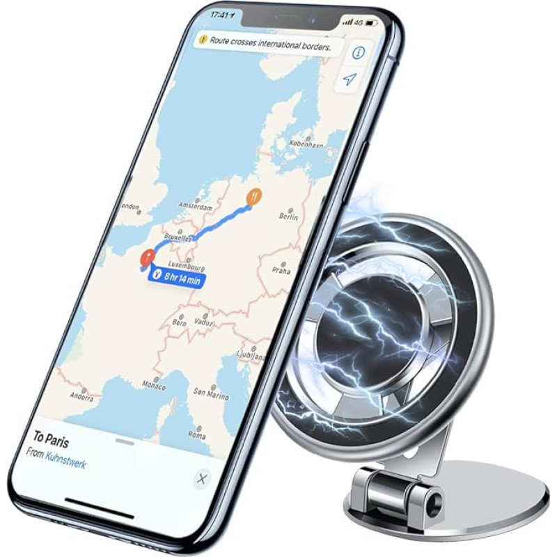 MagSafe Car Mount Compatible with MagSafe Car Mount, All-in-One Car Mount for Dashboard, Windshield, Air Vent Compatible with MagSafe iPhone 15, 14, 13, 12 Pro