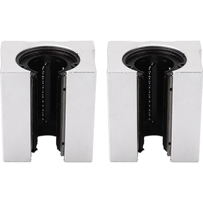 Spacnana 2 x linear bearing sliding block open plain bearing blocks SBR25UU linear motion block made of aluminium alloy linear bearing