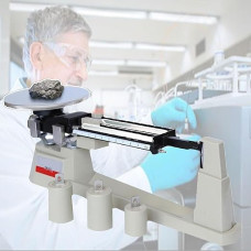 2610g/0.1g Three Beam Scale Laboratory Analysis Weight Set with Stainless Steel Crossbar and Zero Point Adjustment Knob Special Mechanical Scale Teaching Tools for Physics Experiment for Laboratory