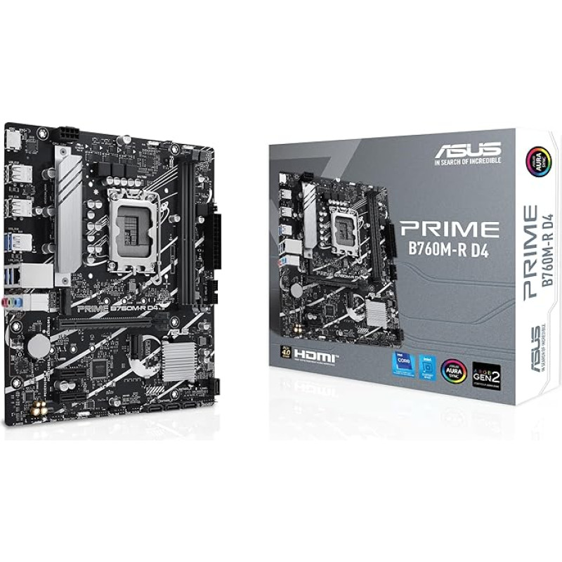 ASUS Prime B760M-R D4 Gaming pagrindinė plokštė 