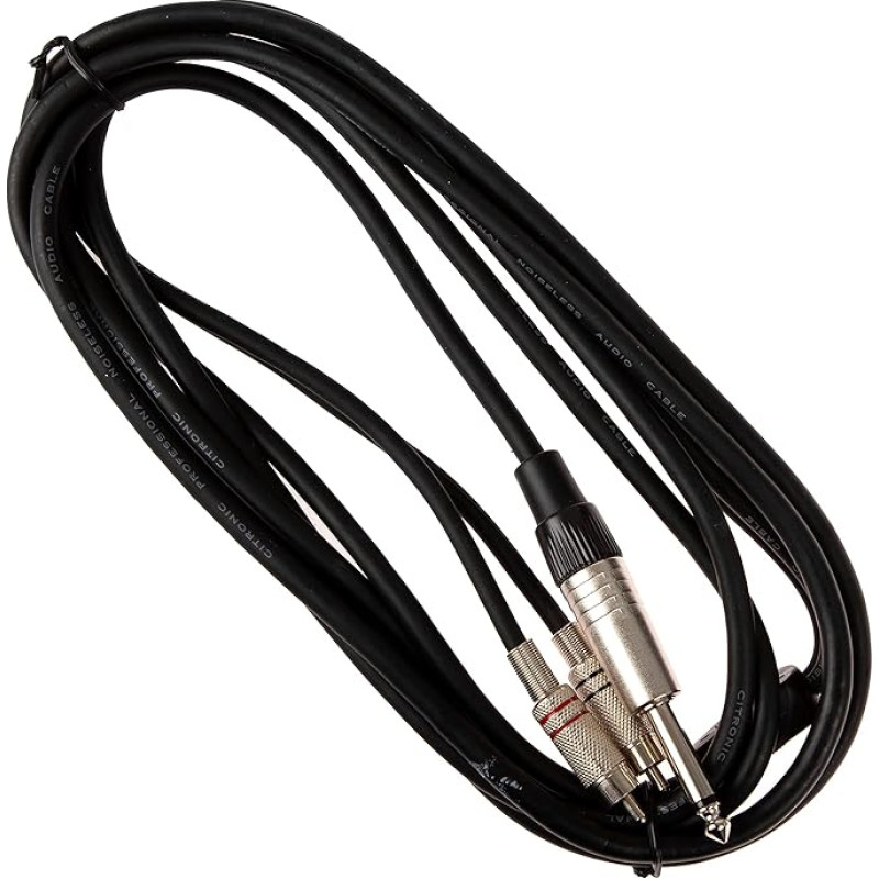 chord M6J-2R300 6.3 mm Mono Jack to 2 RCA Lead