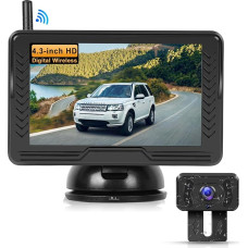 1080P belaidė atbulinės eigos kamera, 4,3 colių IPS ekrano monitoriaus rinkinys, 