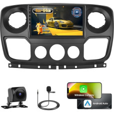 Fuluku 4+64G Android Autoradio für Renault Master 3 III Opel Movano B Nissan NV400 mit Wireless Carpaly&Android Auto, 10,1'' IPS Touch Screen Radio mit Bluetooth 5.0/GPS/Rückfahrkamera/FM/WiFi/SWC