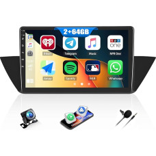 2G+64G CAMECHO Android 13 Autoradio mit Navi für BMW X1 E84(2009-2016),10 Zoll Bildschirm Doppel Din Radio mit Carplay Wireless Android Auto Mirror Link WiFi RDS FM Bluetooth und USB+Ruckfahrkamera
